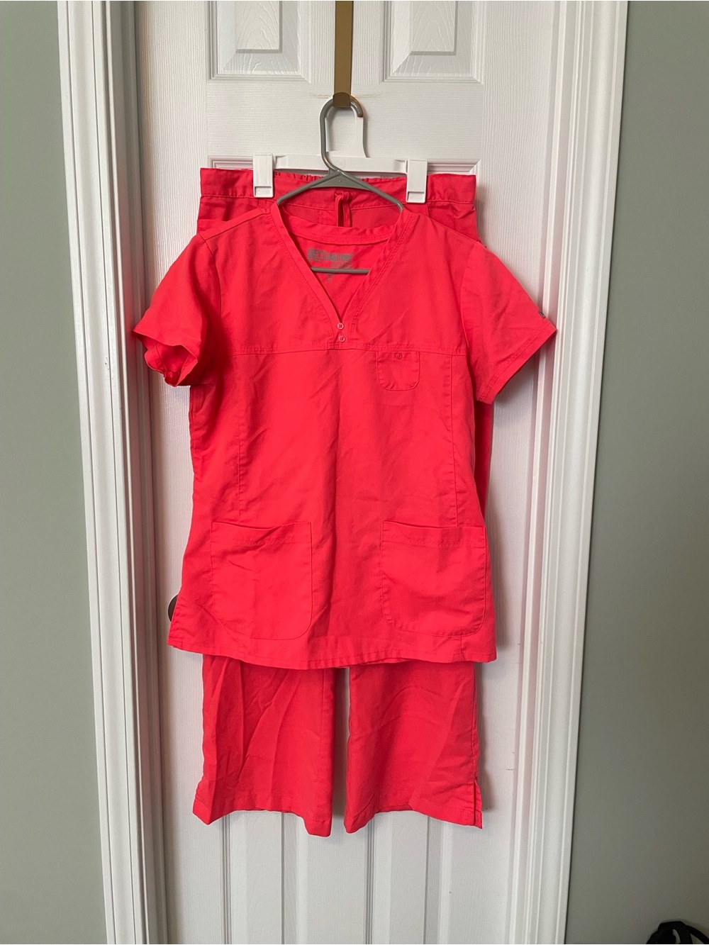 Grey's Anatomy by Barco Grapefruit Pink Scrub Set